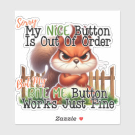 Funny Squirrel Sticker
