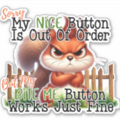 Funny Squirrel Sticker (Voorkant)