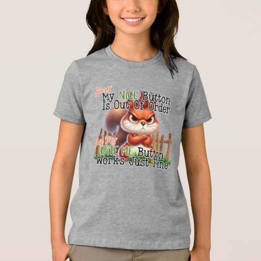 Funny Squirrel Tri-Blend Shirt (Voorkant)