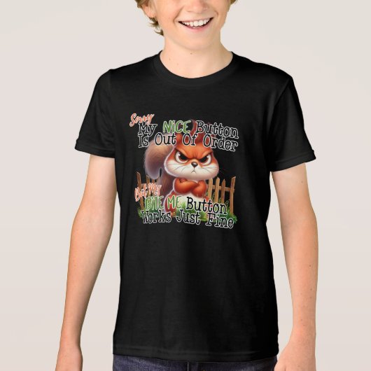 Funny Squirrel Tri-Blend Shirt (Voorkant)