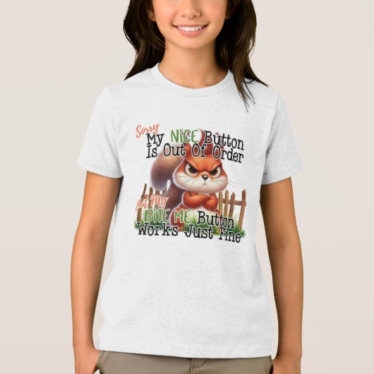 Funny Squirrel Tri-Blend Shirt (Voorkant)