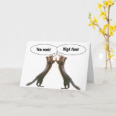 Funny Squirrel Verjaardag Kaart (Gele Bloem)