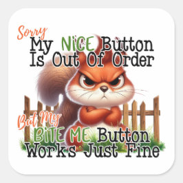 Funny Squirrel Vierkante Sticker
