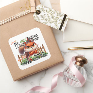 Funny Squirrel Vierkante Sticker