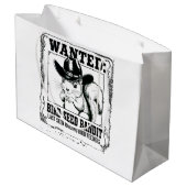 Funny Squirrel Wanted Poster | Bird Seed Bandit Co Groot Cadeauzakje (Achterkant Gekanteld)