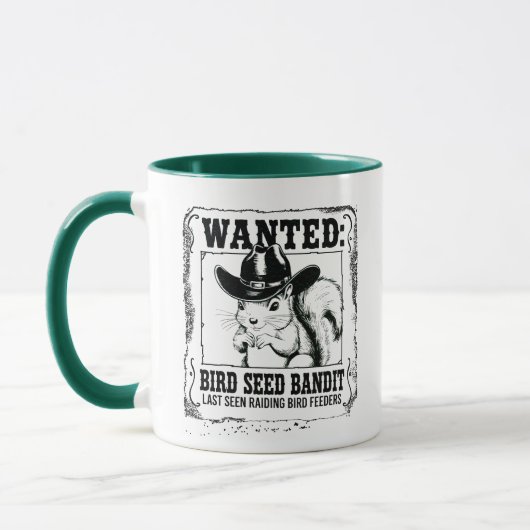 Funny Squirrel Wanted Poster | Bird Seed Bandit Co Mok (Links)