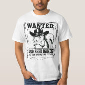 Funny Squirrel Wanted Poster | Bird Seed Bandit Co T-shirt (Voorkant)