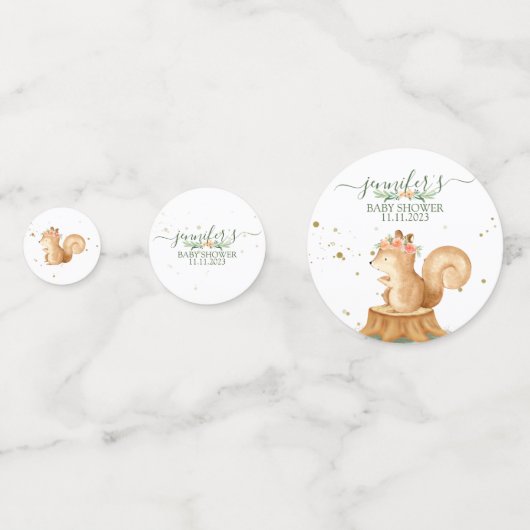 Funny Squirrel wildlife baby newborn Confetti (Voorkanten)