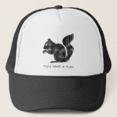 Funny Squirrel: "Ze hebben een plan" Trucker Pet (Voorkant)