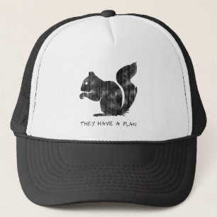 Funny Squirrel: "Ze hebben een plan" Trucker Pet
