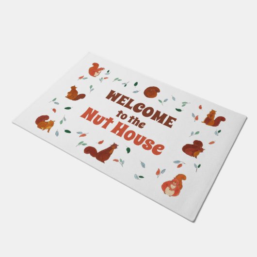 Funny Squirrels Deurmat (Schuin)