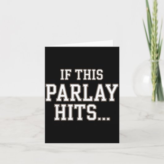 Funny Srts Betting Design For Men Women Srts Gambl Kaart (Voorkant)