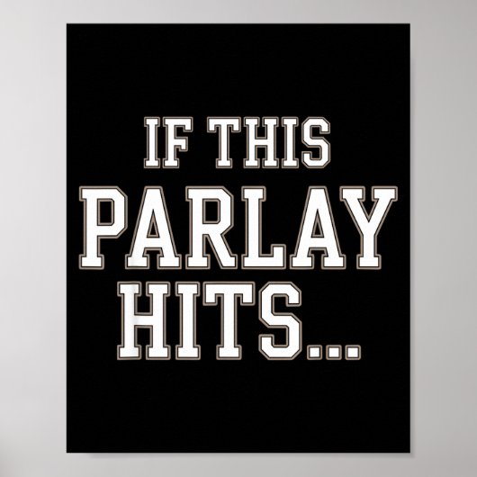 Funny Srts Betting Design For Men Women Srts Gambl Poster (Voorkant)