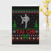 Funny Srts Lover Santa Ugly Tai Chi Christmas  Kaart (Gele Bloem)
