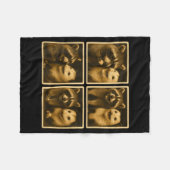 Funny Ssum And Raccoon Photobooth Selfie Trash Fer Fleece Deken (Voorkant (Horizontaal))