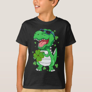 Funny St Pa-Rex Day Dinosaur St Patricks Day Boys T-shirt