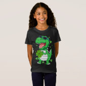 Funny St Pa-Rex Day Dinosaur St Patricks Day Boys T-shirt (Voorkant volledig)