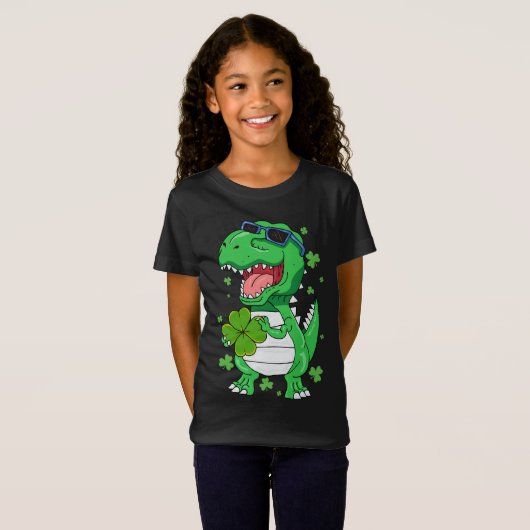Funny St Pa-Rex Day Dinosaur St Patricks Day Boys T-shirt (Voorkant volledig)
