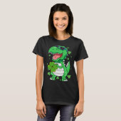 Funny St PaT-Rex Day Dinosaur St Patricks Day Boys T-shirt (Voorkant volledig)
