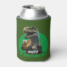 Funny St. Pat-T-Rex Celebration Beer-Loving Dino