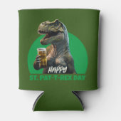 Funny St. Pat-T-Rex Celebration Beer-Loving Dino Blikjeskoeler (Voorkant)