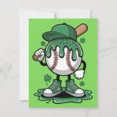 Funny St Patrick Days Baseball Humor Feestdagenkaart (Voorkant)