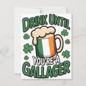 Funny St Patrick’s Day Gallagher Card Feestdagenkaart (Voorkant)