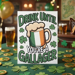 Funny St Patrick’s Day Gallagher Card Feestdagenkaart