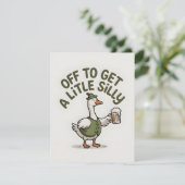 Funny St Patrick’s Day Goose Card Feestdagenkaart (Staand voorkant)