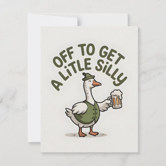 Funny St Patrick’s Day Goose Card Feestdagenkaart (Voorkant)