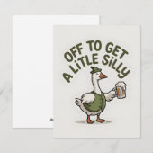 Funny St Patrick’s Day Goose Card Feestdagenkaart (Voorkant / Achterkant)
