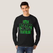 Funny St Patrick S Day Irish Triathlon Drink Crawl T-shirt (Voorkant volledig)