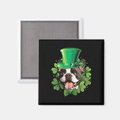 Funny St Patricks Boston Terrier  Magneet (Voorkant / Achterkant)