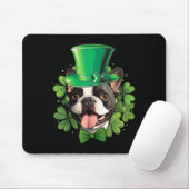 Funny St Patricks Boston Terrier  Muismat (Met muis)