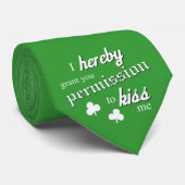Funny St Patricks dag kus me Iers Stropdas (Opgerold)