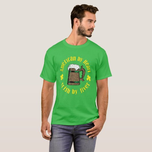 Funny St Patricks Day Beer Lovers en Irish Whisky T-shirt (Voorkant volledig)