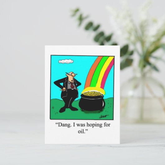 Funny St. Patrick's Day Briefkaart (Staand voorkant)