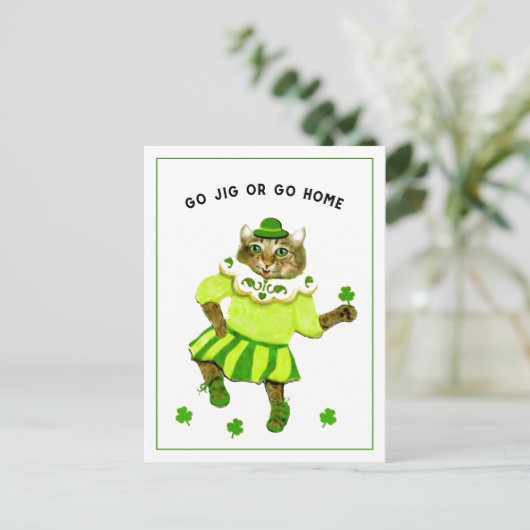 Funny St. Patrick's Day Briefkaart (Staand voorkant)