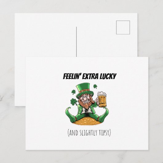 Funny St. Patrick's Day Briefkaart (Voorkant / Achterkant)