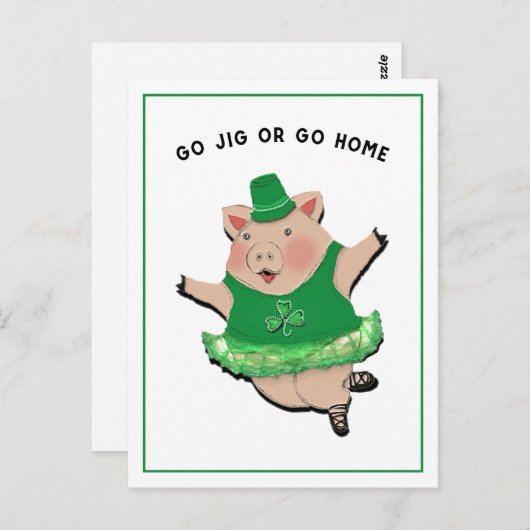 Funny St. Patrick's Day Briefkaart (Voorkant / Achterkant)