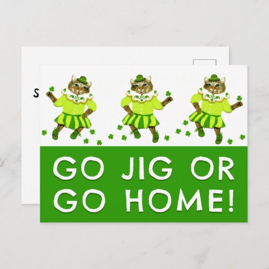 Funny St. Patrick's Day Briefkaarten (Voorkant / Achterkant)