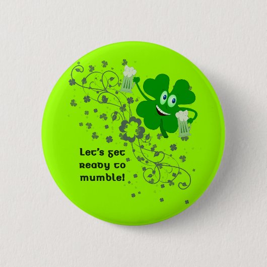 Funny St Patricks Day Button (Voorkant)