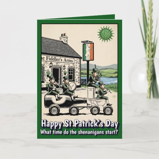 Funny St Patrick's Day Card Kaart (Voorkant)