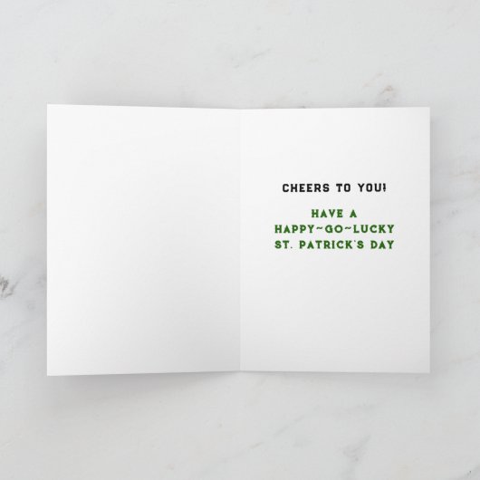 Funny St. Patrick's Day Card Kaart (Binnen)