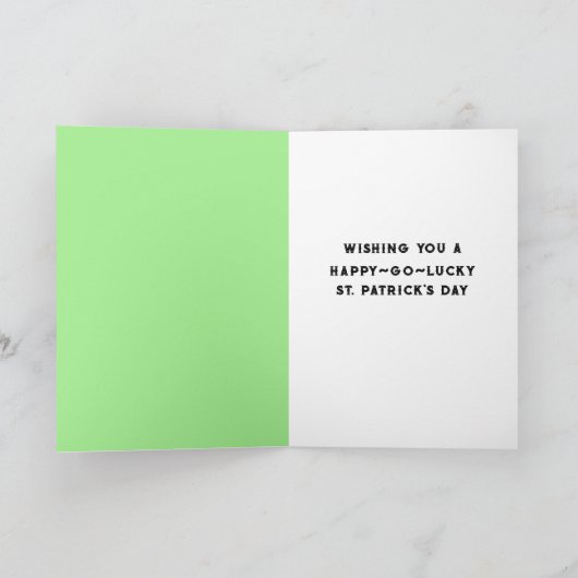 Funny St. Patrick's Day Card Kaart (Binnen)