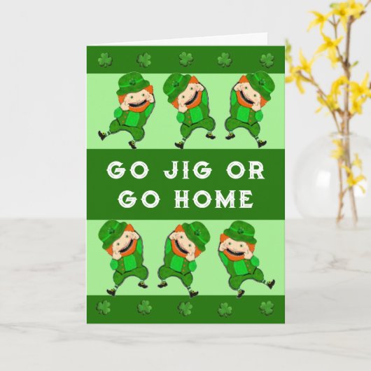 Funny St. Patrick's Day Card Kaart (Gele Bloem)