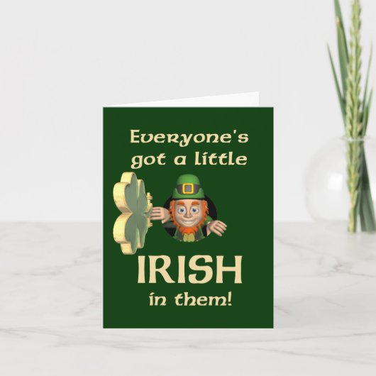 Funny St. Patrick's Day Card Kaart (Voorkant)