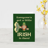 Funny St. Patrick's Day Card Kaart (Gele Bloem)