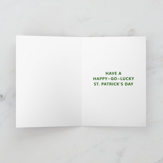Funny St. Patrick's Day Card Kaart (Binnen)
