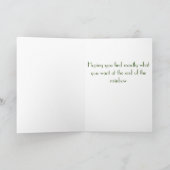 Funny St. Patrick's Day Card met kat Kaart (Binnen)